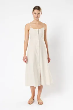 DREW LINEN MIDI DRESS