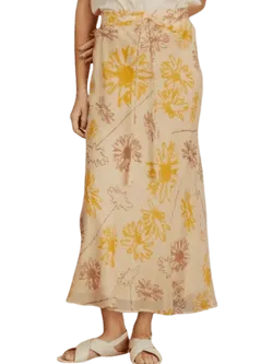 Size 0 (6) | Lee Mathews Floral Silk Midi Skirt