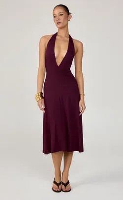 Sable Midi Dress (Plum)