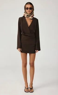 Salina Mini Dress (Chocolate)