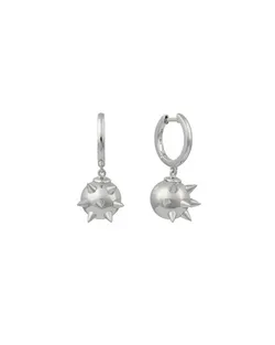 Ball Spike Earrings Silver