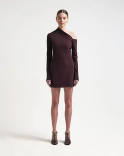BONDED DRESS - MERLOT