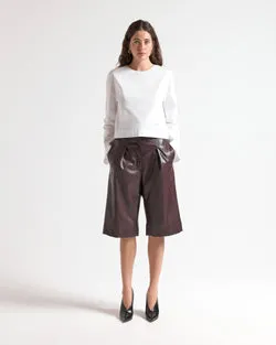 CROP FLARED SLEEVE TOP - WHITE