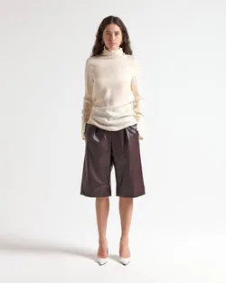 HIGH NECK TOP - CREAM