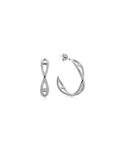 Medium Helix Hoops Silver