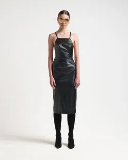 BARED BACK DRESS - BLACK