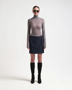 BONDED MINI SKIRT - INK