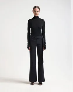 SPLIT BACK PANT - BLACK