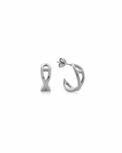 Small Helix Hoops Silver