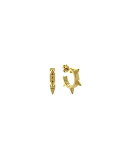 Small Multipoint Hoops - Gold