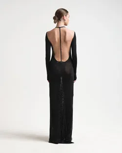 T-BAR LONG DRESS - BLACK