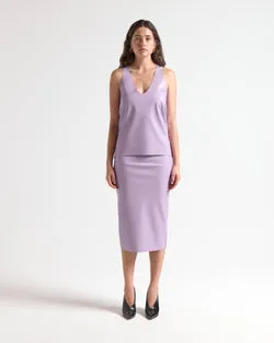 CURVE VEGAN LEATHER TANK - VIOLET