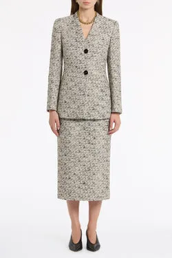 SHIMMER FLECK TWEED LONG LINE PENCIL SKIRT