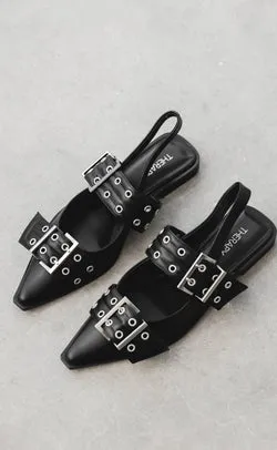 Matilda Flats (Black Patent) - By Therapy