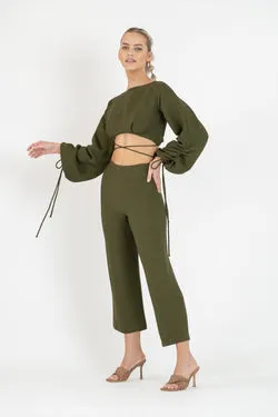 SKY CROP IN OLIVE LINE