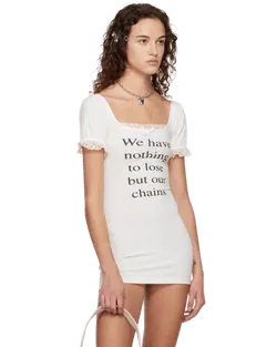 Size XXS | Praying White Nothing To Lose Minidress