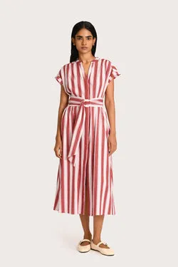 Eveline Dress - Rose Candy Stripe