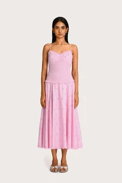 Orielle Dress - Mauve Cotton Lace