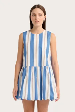 Lipari Mini Dress - Seaside Stripe