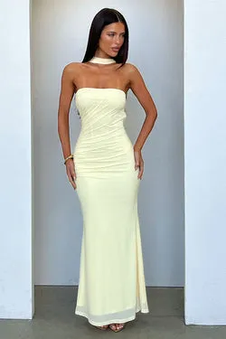 Taylor Open Back Maxi Dress - Yellow