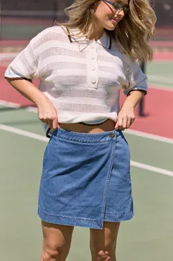 Violet Wrap Skirt - Amalfi Blue