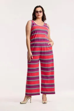 Traveller Stripe Wide Leg Jumpsuit
