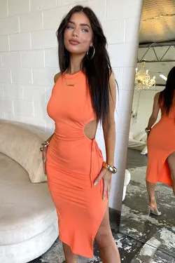Twaine Midi Dress - Orange
