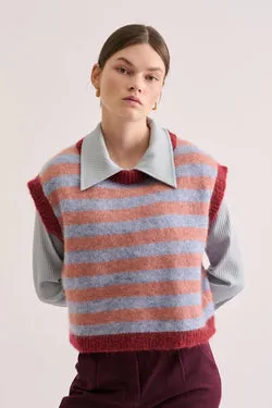 Clouds Vest - Berry Sky Mohair