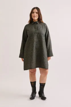 Mini Heather Dress - Peacock Crinkle Check