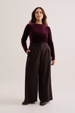 Beta Pant - Merlot Wool