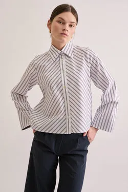 Umi Shirt - Pinstripe Cotton Shirting