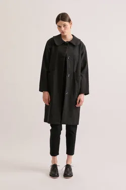 Glow Duster Jacket - Black Linen