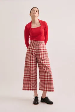 Willow Pant - Ruby Wool Plaid