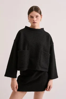 Glaze Sweater - Black Boucle