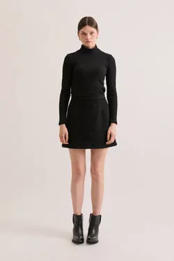 A-Line Mini Skirt - Black Boucle