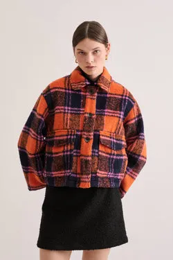Carbon Crop Jacket - Flame Tartan