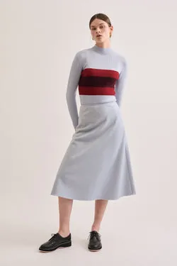 Oleander Skirt - Sky Houndstooth