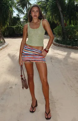 Hard To Miss Mini Skirt Heat Stripe
