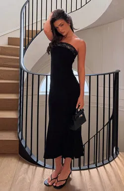 Pearl And Prosecco Midi Dress Black