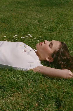 With Flowers Tee | White / Multi