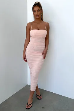 Zena Full Length Dress - Peach